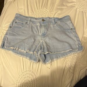 2 pairs of light blue jean shorts